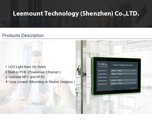 Wall Mount 10.1 inch màn hình cảm ứng PoE NFC RFID rk3566 Android 11 xung quanh LED thanh ánh sáng đặt phòng hiển thị phòng họp máy tính bảng - Product Image 2