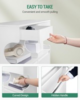Zapatero de Madera Extensible y Portátil con 4 Cajones Abatibles para Entrada, Pasillo, Sala de Estar u Hotel