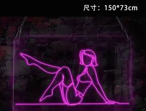 Thay đổi độ sáng Sexy Lady Neon dấu hiệu cho người đàn ông hang động điều khiển từ xa biến áp cung cấp điện tường trang trí cho Câu Lạc Bộ sinh nhật điện tử dấu hiệu - Product Image 3