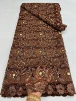 Tissu en dentelle rayée à sequins de Guangdong, de haute qualité, écologique, matériau exquis pour robes de mariée et de soirée