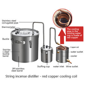 La macchina per acqua distillata con distillatore di alcol per uso domestico 33L con vapore a corde può produrre diversi sapori di <span class=keywords><strong>gin</strong></span> - Product Image 2