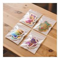 Dernière feuille d'or Pvc Transparent Cartoon Design Label Clear Roll Vinyl Sticker Sheets