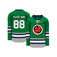 Uniforme de hockey sur glace à sublimation personnalisé OEM 100% maillots de hockey sur glace en polyester grande taille pour équipe