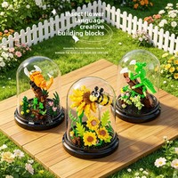 Bloques de Construcción de Plástico ABS Ligeros con Cubierta para Arreglos Florales, Unisex, para Adolescentes, Adornos para Macetas, Hogar y Oficina