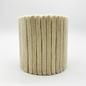 Roue de <span class=keywords><strong>brosse</strong></span> de feutre de laine de roue d'aileron <span class=keywords><strong>pour</strong></span> le tambour de réparation d'aluminium d'acier inoxydable de polonais en métal - Product Image 2