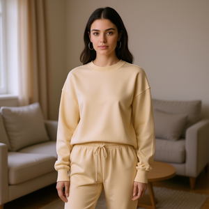 Ensemble de survêtement 2 pièces HDJ : Sweat-shirt oversize et pantalon de jogging, tenue décontractée et sportive H7022-3Sweatshirt+H7023-3Pants - Product Image 2