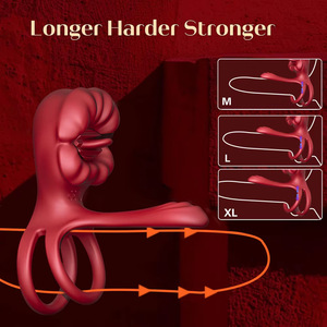 Drop Shipping Silicone <span class=keywords><strong>M</strong></span> vibrazione asta bocca cazzi Ring Sex Toys - Product Image 5