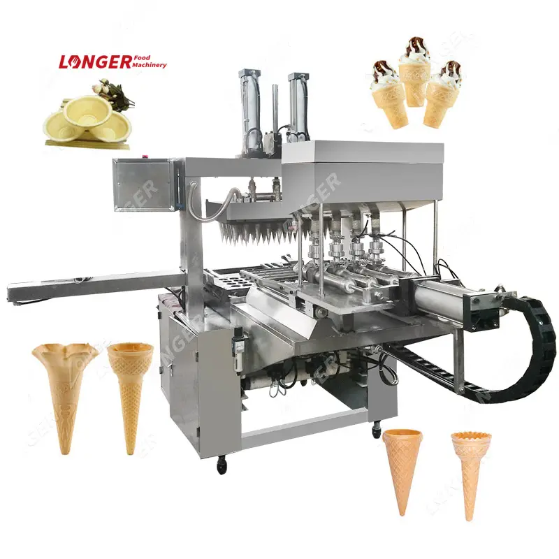 Prezzo di fabbrica di Cottura Zucchero Cone Maker Macchina Cono Gelato Wafer Linea di Produzione