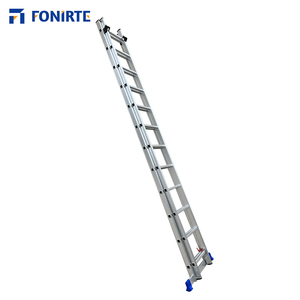 Échelle moderne en fer rétractable <span class=keywords><strong>deux</strong></span>-en-un 2x6-2x16 <span class=keywords><strong>marches</strong></span> Échelle de feu télescopique légère pour usage domestique avec certificat EN131 - Product Image 3