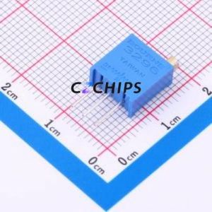 Résistance/potentiomètre réglable 3296W-1-503LF SIP-3P, 9,5x4,8 mm, résistance 50 kOhm, 10 %, 500 mW, 100 ppm/ ℃ - Product Image 1