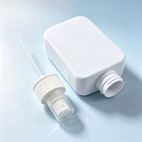 Bouteille carrée en plastique PE blanc de 150ml avec buse de pulvérisation fine 28/410, récipient de pulvérisation cosmétique rechargeable pour tonique à l'alcool