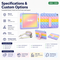 Étui de protection pour tablette enfant Pop Push It Bubble en silicone avec support pour iPad 10 9 8 9.7" 10.2 Air5 10.9 Pro11, pour Samsung Tab A8