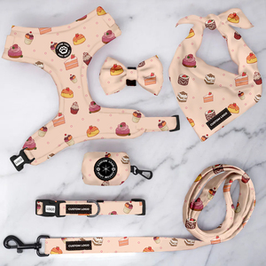 Satu Set Tali dan Kekang Anjing, Perlengkapan Hewan Peliharaan Tali Kekang Anjing Neoprena Dapat Disesuaikan Kain Kotak-kotak dan Kerah Satu Set Lengkap - Product Image 5