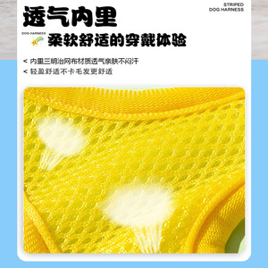 Small and medium-sized dog leash, Teddy, Pomeranian, Bichon Frise dog leash, summer breathable vest-style <b>harness</b>, walking chain - Product Image 3