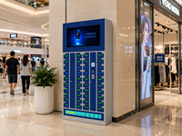 Casier de recharge intelligent 2026 à 40 compartiments avec chargement sans fil et écran LCD pour centres commerciaux, gymnases et gares