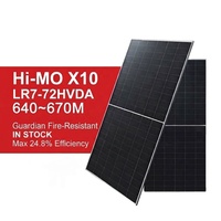 Meilleur prix pour module solaire bifacial résistant au feu Longi N-Type LR7-72HVDA 640W 650W 660W 670W, panneau double vitrage pour toiture
