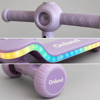Trottinette à 3 roues pour enfants avec pédale musicale, phare et lumières LED, hauteur réglable, pour les enfants de 2 à 6 ans, certifiée CE