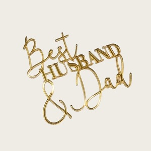 Nuevo estilo acrílico "Best Husband & Dad" Cake Topper Cake Decoración <span class=keywords><strong>PARA</strong></span> EL Día del Padre - Product Image 1