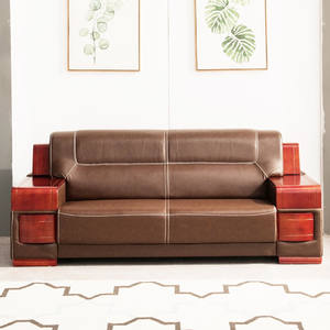 SF-16 现代皮革办公接待沙发套装，带金属底座，可伸缩模块化设计，适合商业用途，中国制造 - Product Image 2