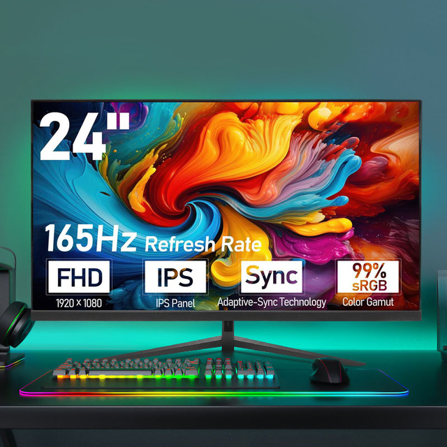 High Definition Pc Gaming Monitor 165Hz 24 Inch Frameless Flat Screen Juego De Monitors Lcd 24inch Computadoras Gamers