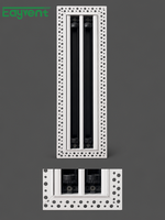 Diffuseur linéaire encastré en aluminium avec grille d'aération cachée sans cadre pour plafond encastré, idéal pour la ventilation CVC