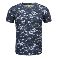 T-shirts tactiques pour hommes OEM, col rond, respirants, en coton, camouflage