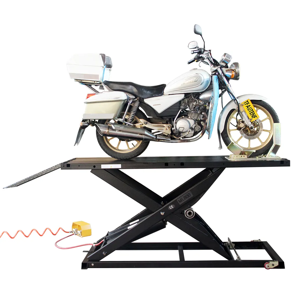 Mobile pneumatische Motorrad-Scheren bühne mit einer Kapazität von 800 kg für die Reparatur von Motorrädern, Dreirädern, ATVs und UTVs