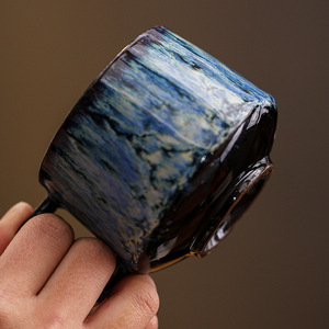 Mug à café en céramique de style vintage avec glaçure réactive créative, idéal pour le thé de l'après-midi, la maison et le bureau - Product Image 3