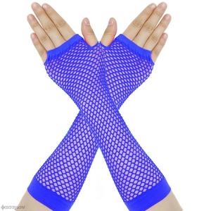 1Pair Women's Long Fishnet Net Gloves Fingerless Mesh Gloves Punk Rock Sexy <b>Arm</b> <b>Warmers</b> for Night Club Party for Hiking - Product Image 4