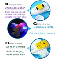 EPT Fabrication Personnalisée de Jouets d'Avion Modèle Airbus A380 avec Lumières LED Clignotantes et Sons, Jouets d'Avion pour Enfants