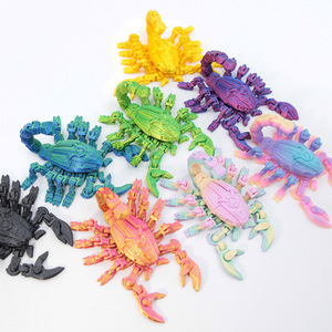 Scorpion mécanique imprimé en 3D avec articulations flexibles, figurine animale à l'échelle 1/12, ornement de bureau, jouet pour enfants, cadeau, décoration de la maison - Product Image 2