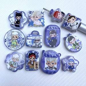 Brother Ryan Perles et accessoires en acrylique imprimées recto-verso à travers le trou, série à thème tendance, pour chaîne de téléphone et sac - Product Image 2