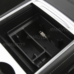 Boîte de rangement pour accoudoir central de voiture, pour Tesla Model 3 Y 2021, organisateur floqué pour console centrale, conteneurs, accessoires de voiture - Product Image 3