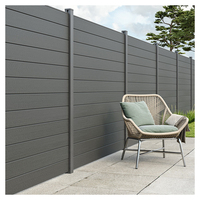 Fentech precios de cercado de jardín de aluminio para exteriores poste de aluminio paneles de valla de listones WPC valla de privacidad con listones horizontales