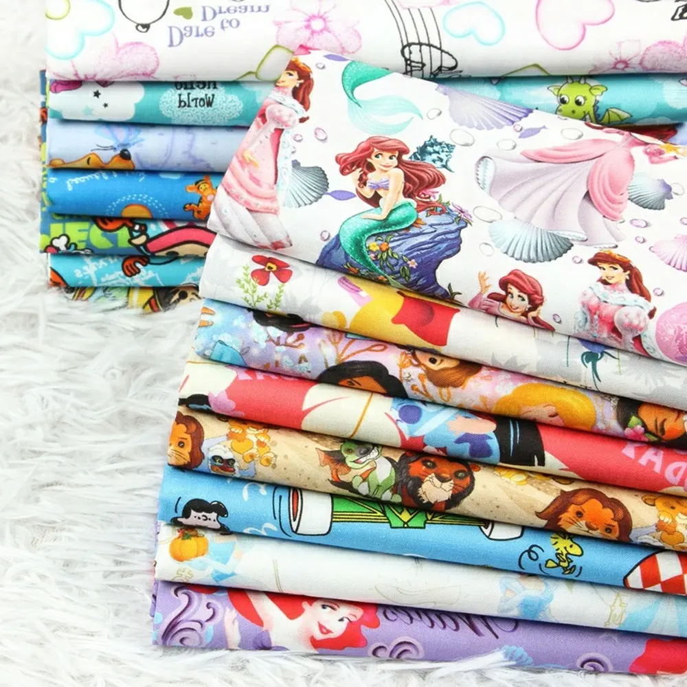 Custom Animal Digital printed Cotton lycra fabric for kids 100% cotton knitted fabric