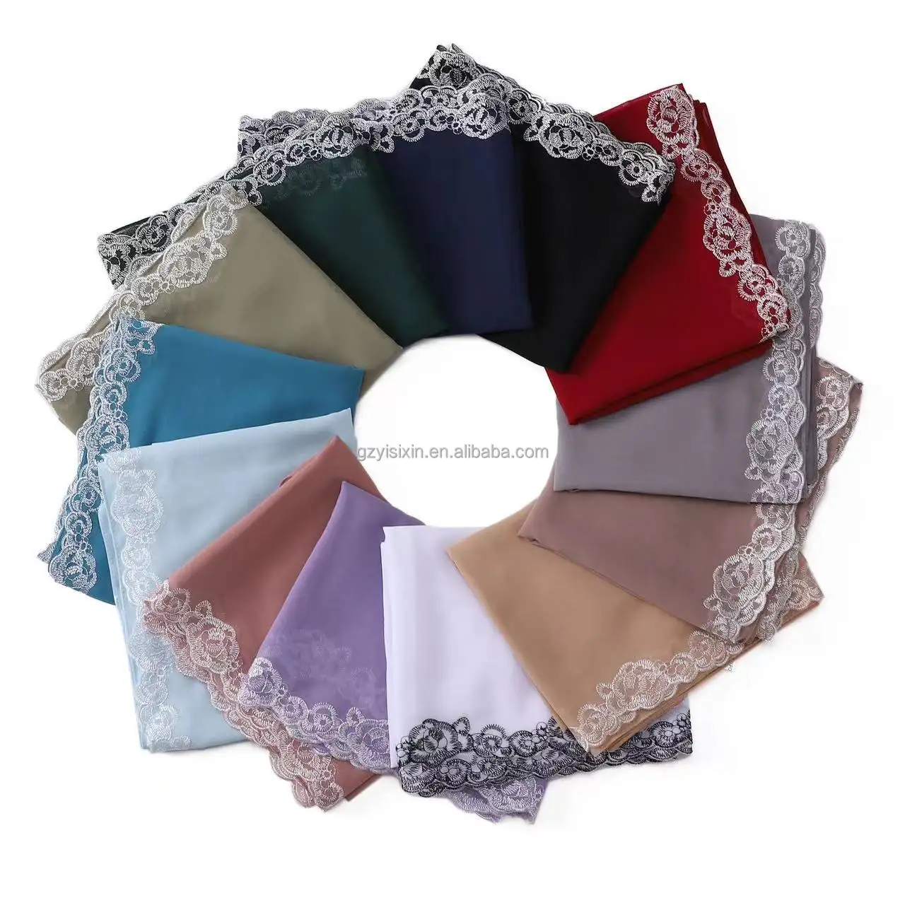 Haute qualité mode nouveau design jacquard vague Jersey strass écharpe tissé jersey coton foulard pour les femmes musulmanes