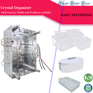 High <strong>Transparency</strong> Clear Acrylic <strong>Storage</strong> <strong>Box</strong> Injection Molding Service Crystal Plastic Organizer Case With Polished Finish - Product Image 1