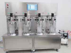 Tanque de fermentación de laboratorio con diseño de vidrio y acero inoxidable Amplio rango de capacidad para pequeñas industrias Biorreactor para uso en laboratorio - Product Image 3