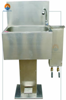 Équipement automatique d'abattoir Lavabo à main avec dispositif de stérilisation à couteau