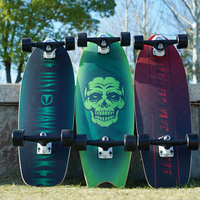 Skate de surf personnalisé en fibre de verre d'érable canadien de 30 "Surfskate