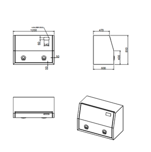 Customized 1200*600*800 Heavy Duty and <b>Waterproof</b> Steel <b>Tool</b> <b>Box</b> with 5 Drawers for Ute Tray Truck Bed Storage Toolbox - Product Image 6