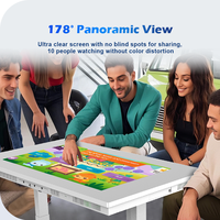 Table tactile pour restaurant, table interactive à levage électrique, kiosque à écran intelligent pour table de jeu, écran tactile 43 pouces
