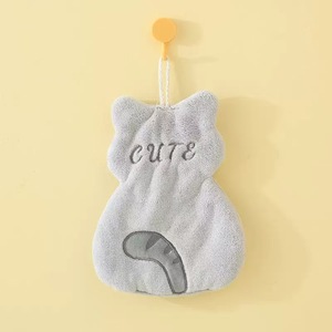 Toalla de mano absorbente gruesa de tela polar <span class=keywords><strong>Cora</strong></span> de doble capa cuadrada de dibujos animados para niños lindos paños de limpieza para niños - Product Image 3