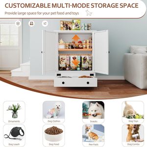 ที่เก็บอาหารสัตว์เลี้ยงแบบดึงออกได้ ชามสแตนเลสคู่ สำหรับสุนัขและแมว ความจุขนาดใหญ่ ทำความสะอาดง่าย อุปกรณ์สำหรับสัตว์เลี้ยงทันสมัย - Product Image 4