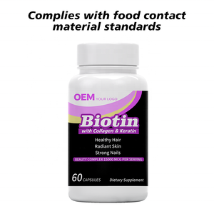 Capsules de biotine OEM avec collagène, kératine, vitamine C, solutions d'emballage personnalisées en usine, conception d'étiquettes, support de marque - Product Image 3
