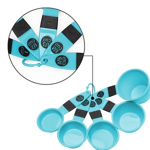 Bộ 11 Chiếc Cốc Đo Lường Và Thìa Bằng Nhựa Bán Chạy Bộ Cốc Đo Lường Bằng Nhựa Màu Xanh Da Trời - Product Image 3