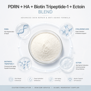 PDRN Hyaluronic Acid Biotinoyl Tripeptide-1 Ectoin Blend Powder Anti Aging Skin Repair Cosmetic Ingredient - Product Image 1