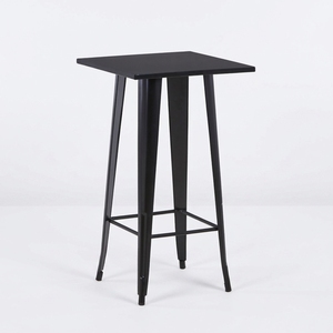 <span class=keywords><strong>Table</strong></span> de <span class=keywords><strong>bar</strong></span> <span class=keywords><strong>carrée</strong></span> en métal, style vintage, pour restaurant, construction en acier durable, style décontracté et tendance. - Product Image 3