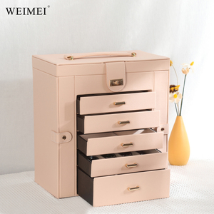 Wholesale Luxury Velvet Rectangle Jewelry Organizer Storage Rings For Earrings Necklace Lipstick Premium Jewelry Travel <b>Box</b> - Product Image 5