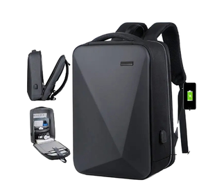 Hot Sale Custom Logo Large Capacity Oxford Backpack USB Charger EVA Hard Shell Password Lock Zipper Anti-theft Business Fashion
